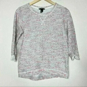 H&M Pink and White Sweater